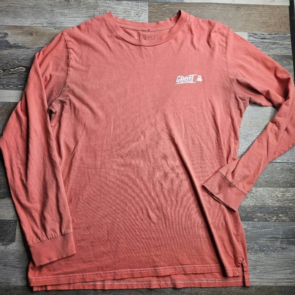 Ghost Lifestyle Long Sleeve Men's Large graphic tshirt Coral color